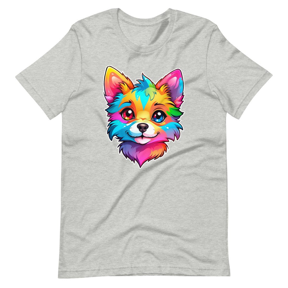 Colorful Furry Dog Unisex T-shirt