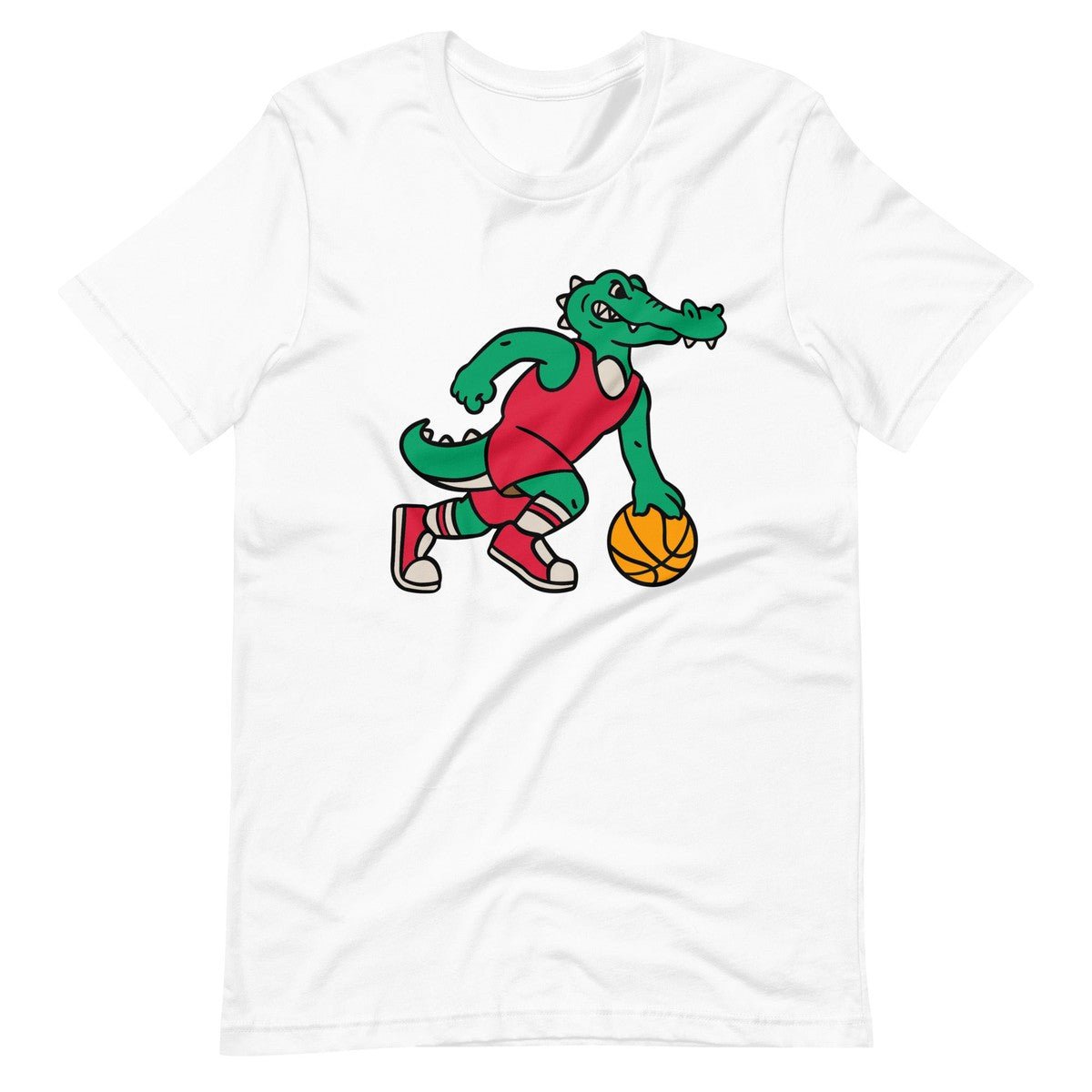 Crocodile Playing Basketball With a Ball Unisex T-shirt