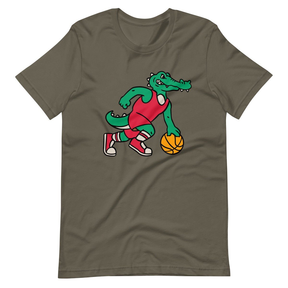 Crocodile Playing Basketball With a Ball Unisex T-shirt