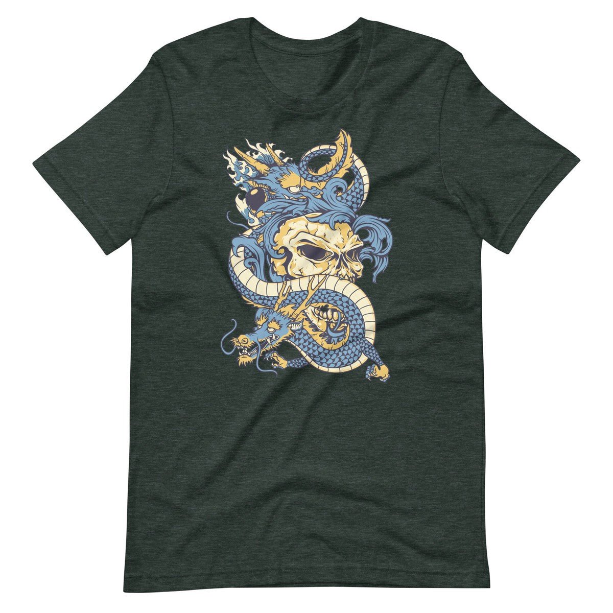 Double Dragons Skull Unisex T-shirt