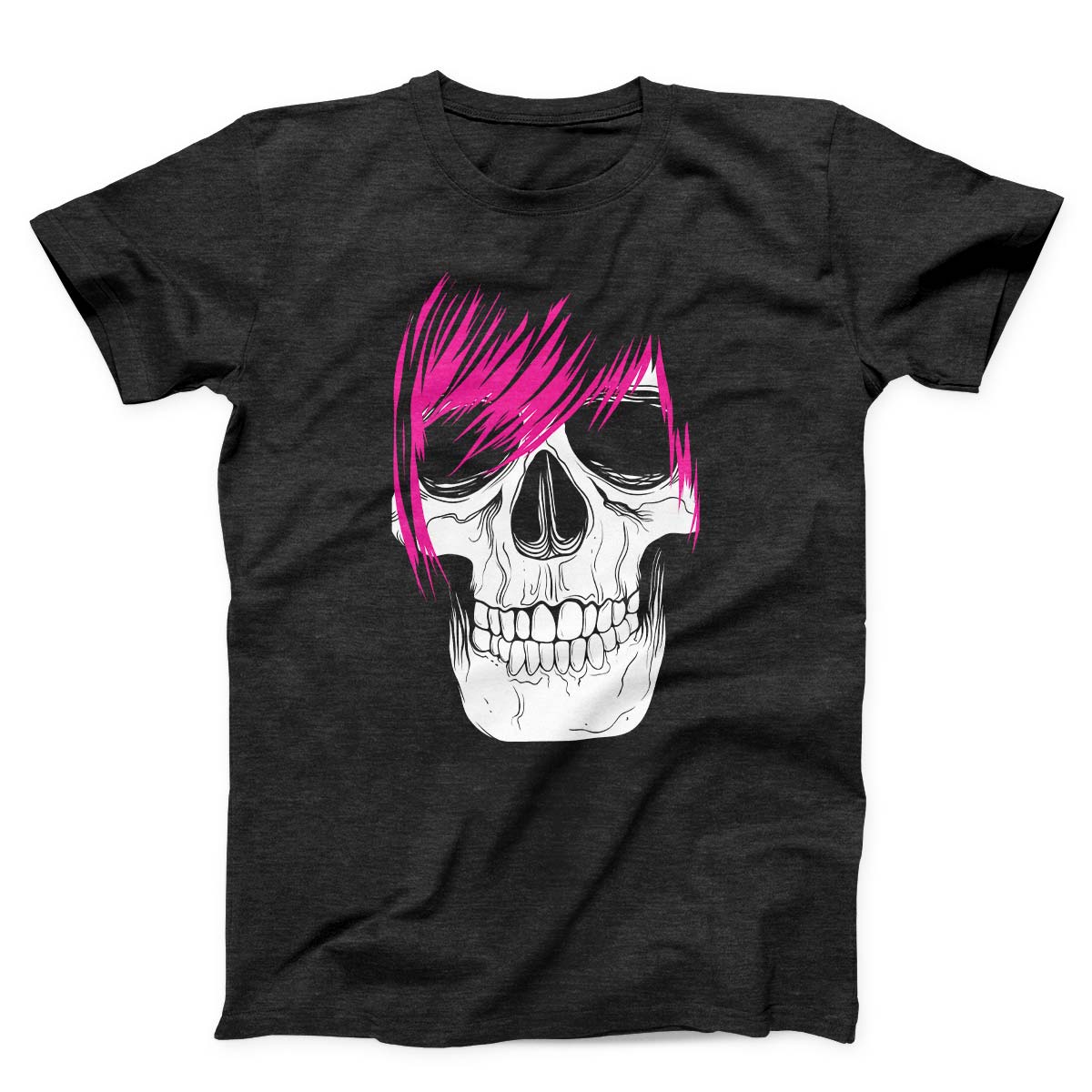 Emo Skull Pink Hair Unisex T-shirt