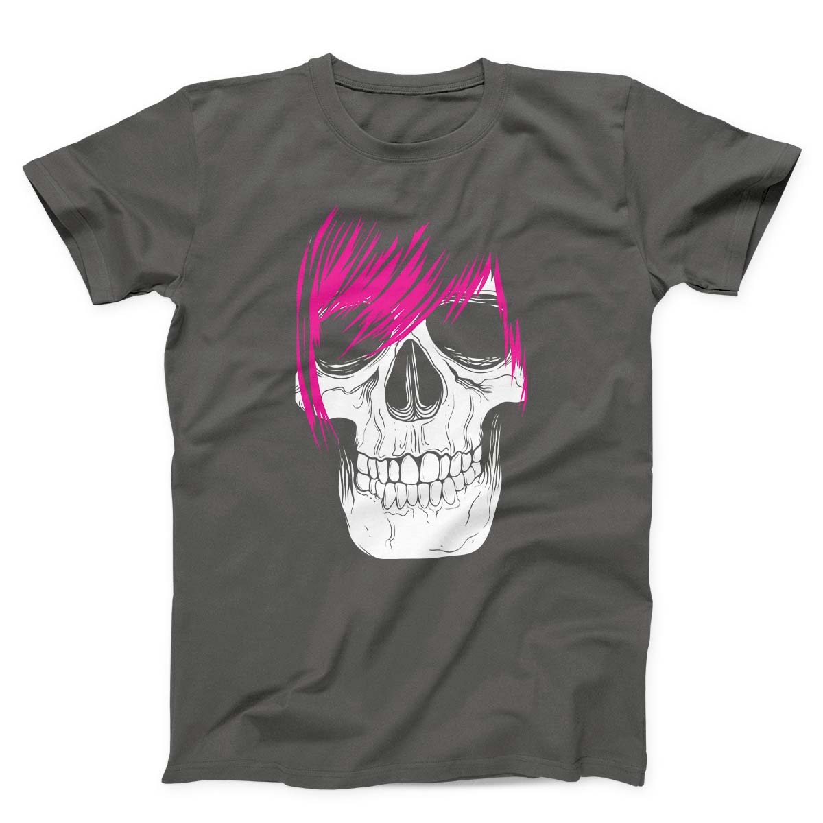 Emo Skull Pink Hair Unisex T-shirt