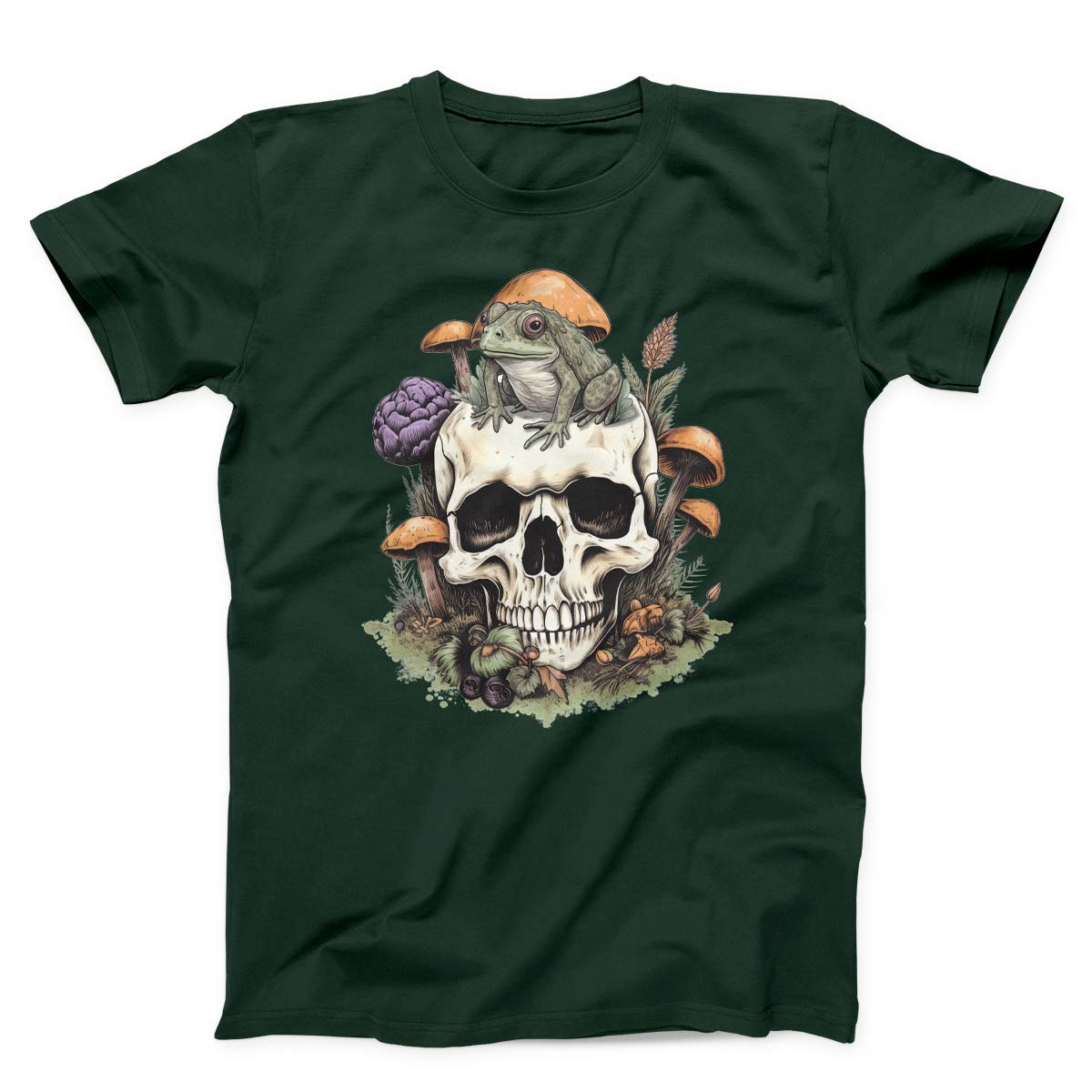 Frog On Skull Cottagecore Unisex T-shirt