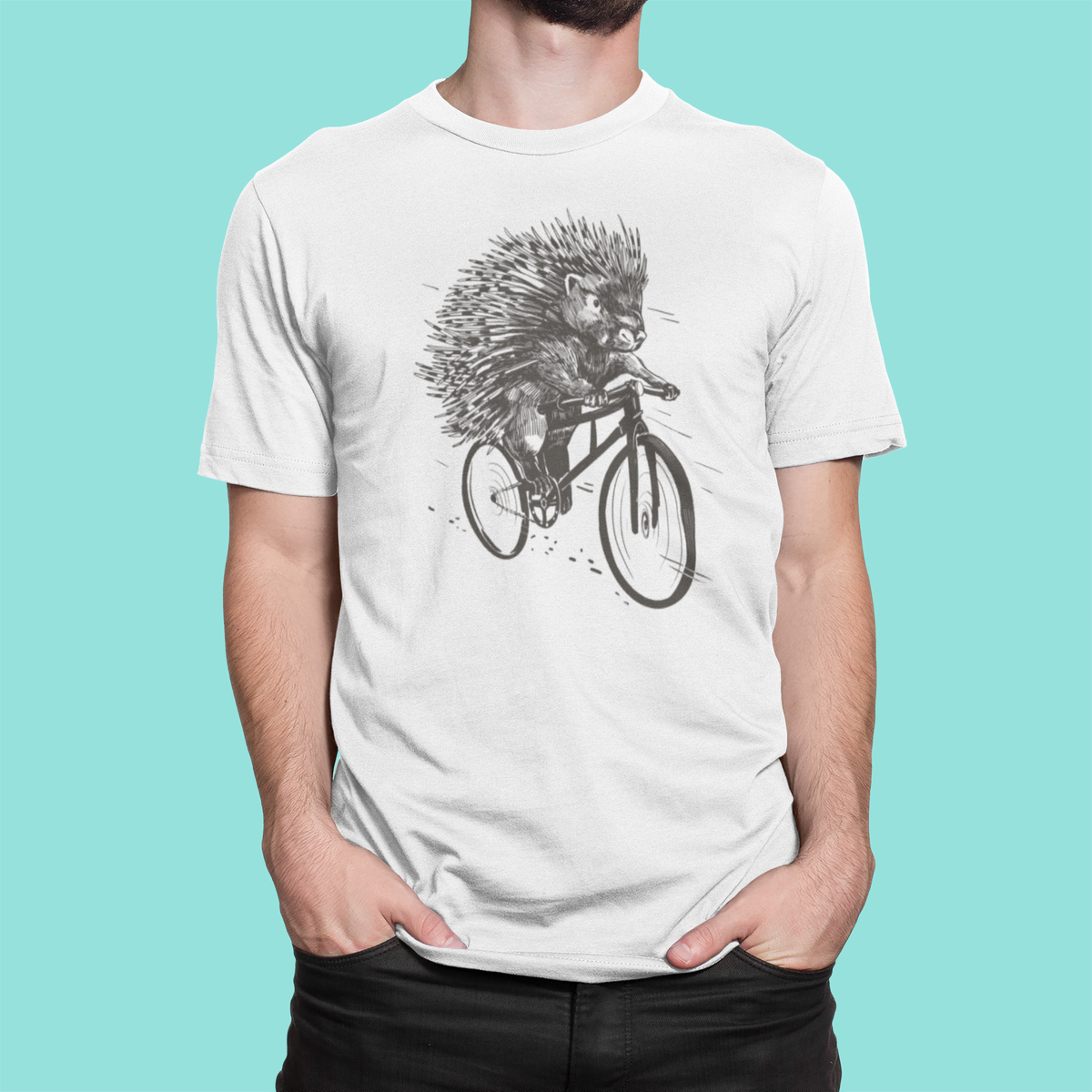 Porcupine In A Bicycle Unisex T-Shirt