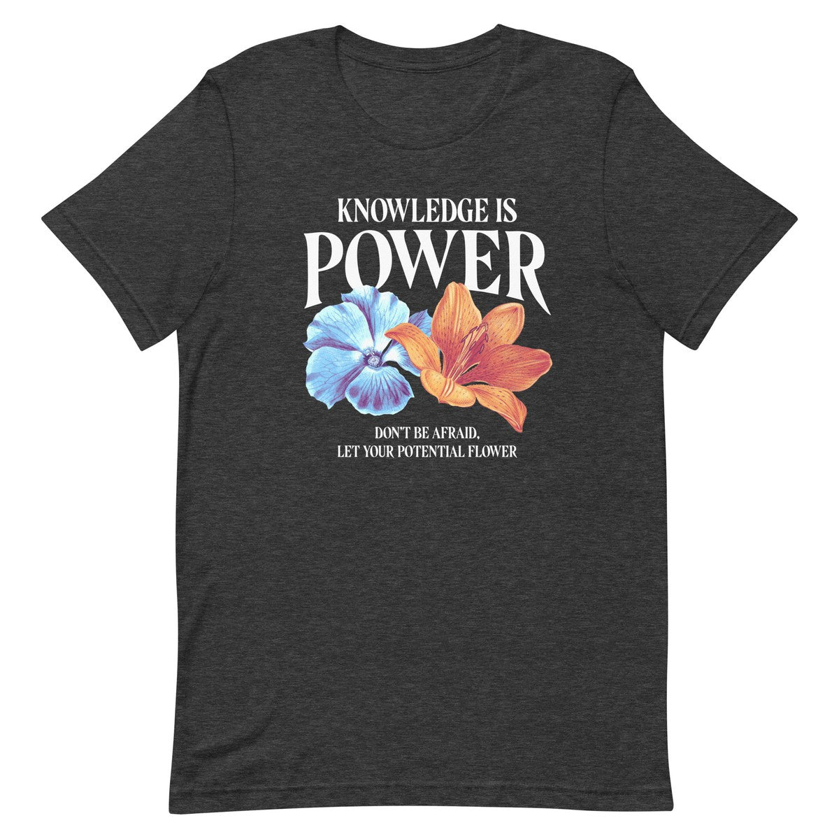 Knowledge Is Power Flower Unisex T-shirt