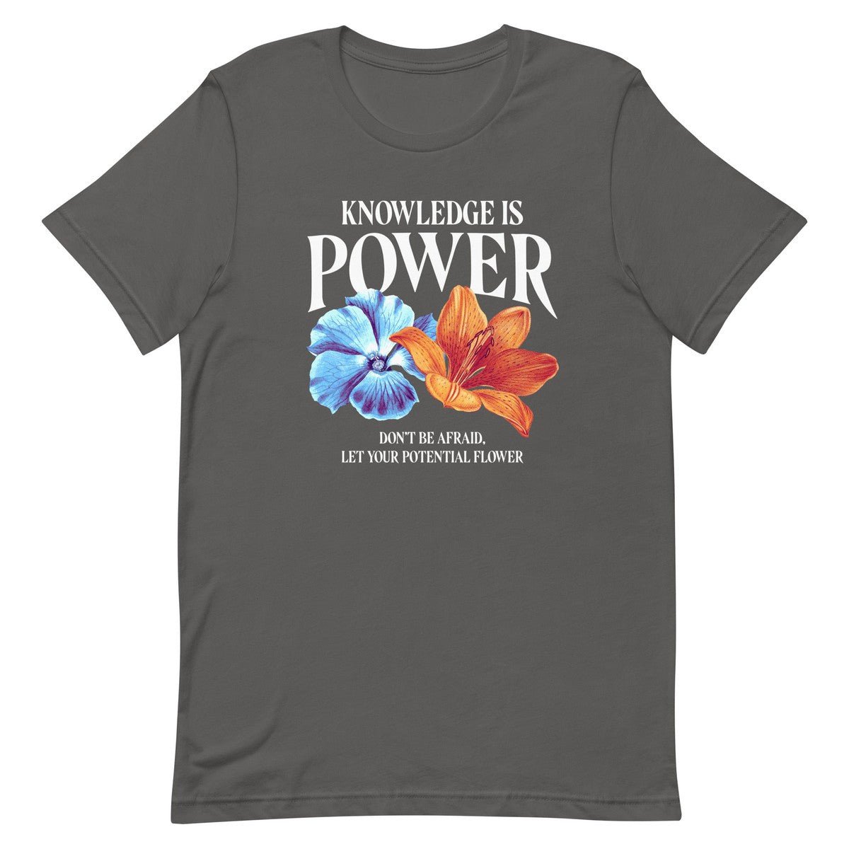 Knowledge Is Power Flower Unisex T-shirt