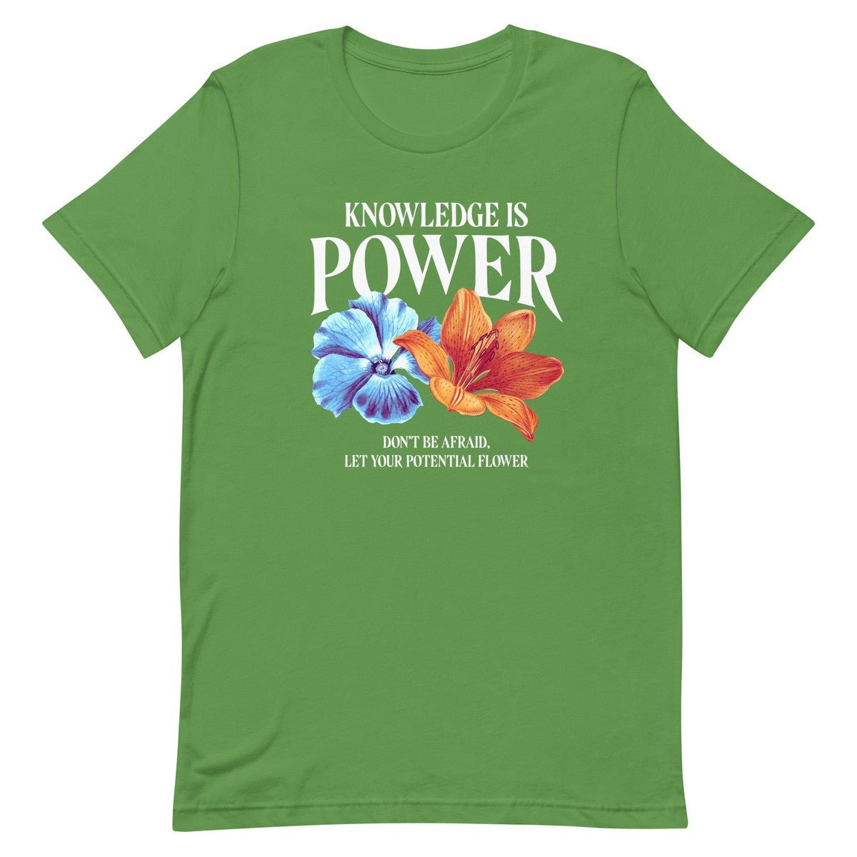 Knowledge Is Power Flower Unisex T-shirt