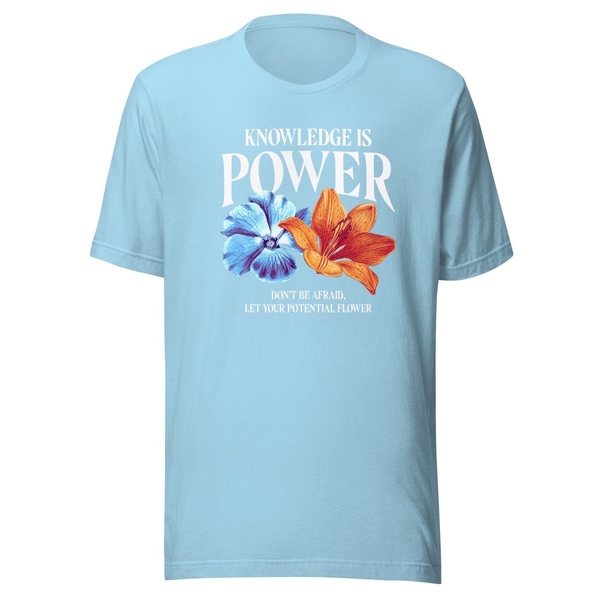 Knowledge Is Power Flower Unisex T-shirt