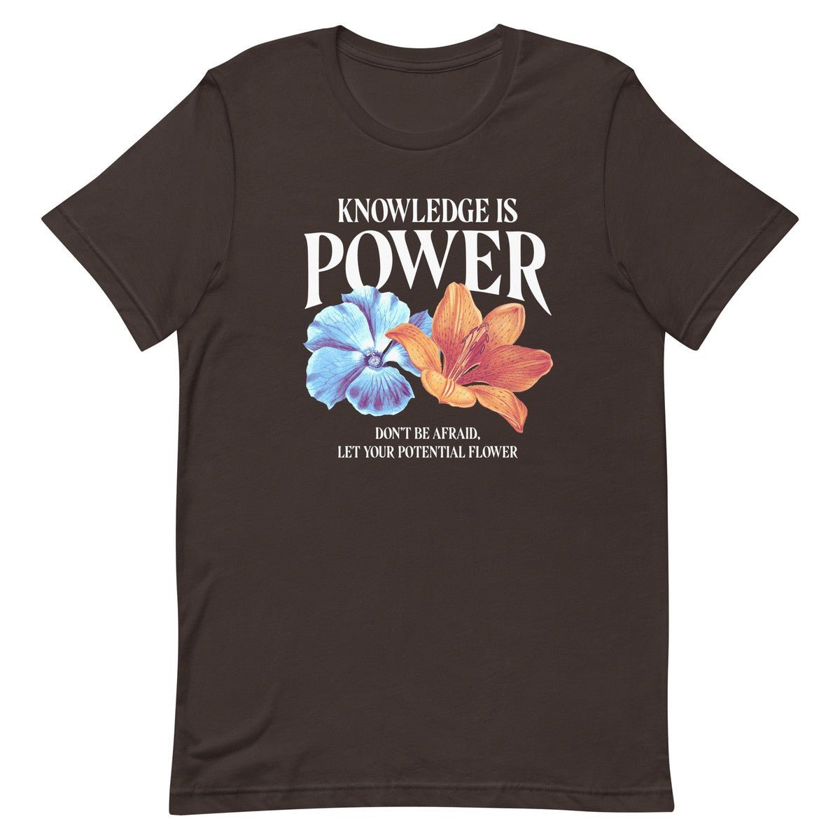Knowledge Is Power Flower Unisex T-shirt