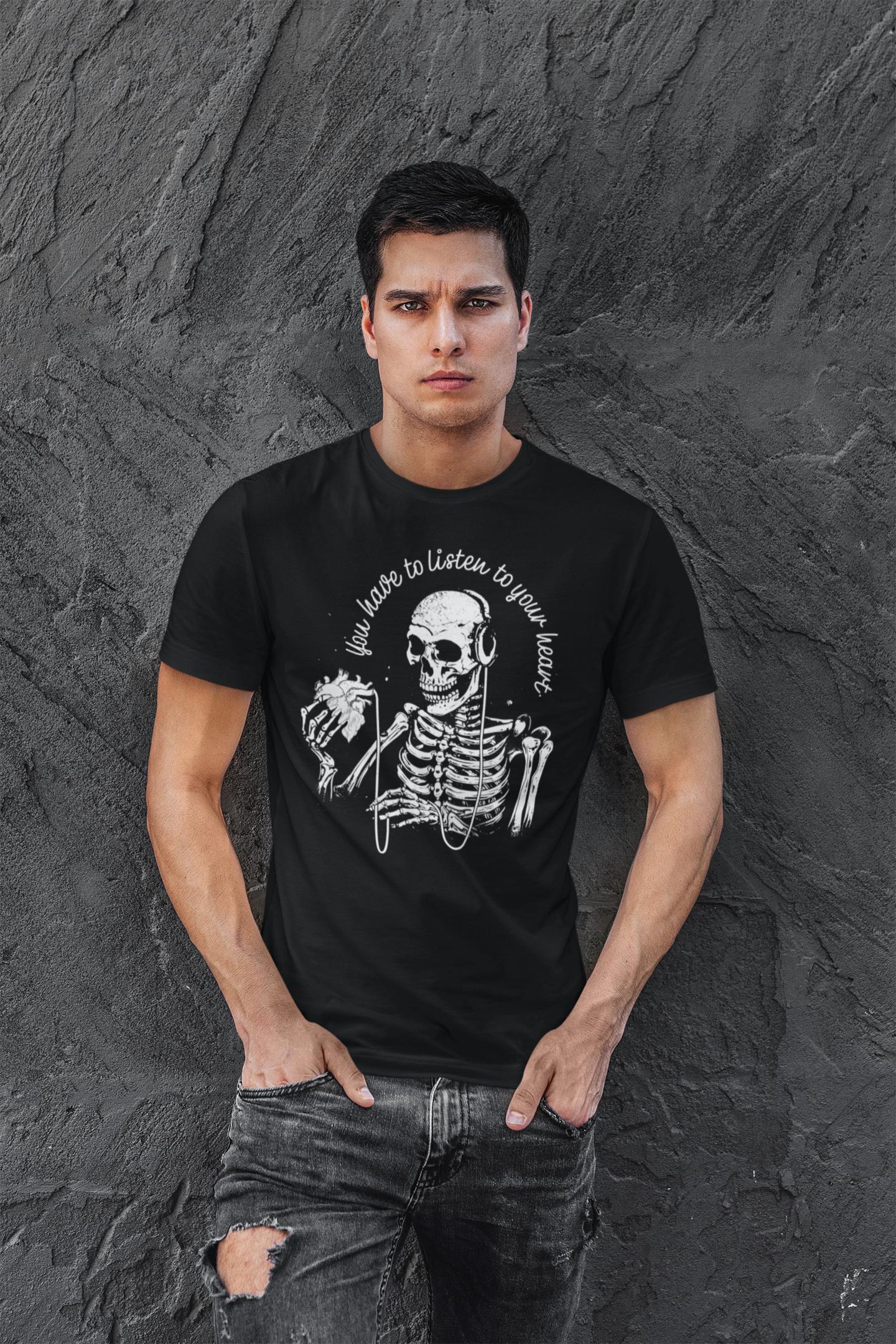 Listen To Your Heart Skeleton Unisex T-Shirt