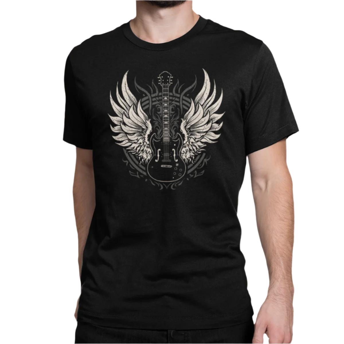Winged Guitar Graphic Unisex T-Shirt