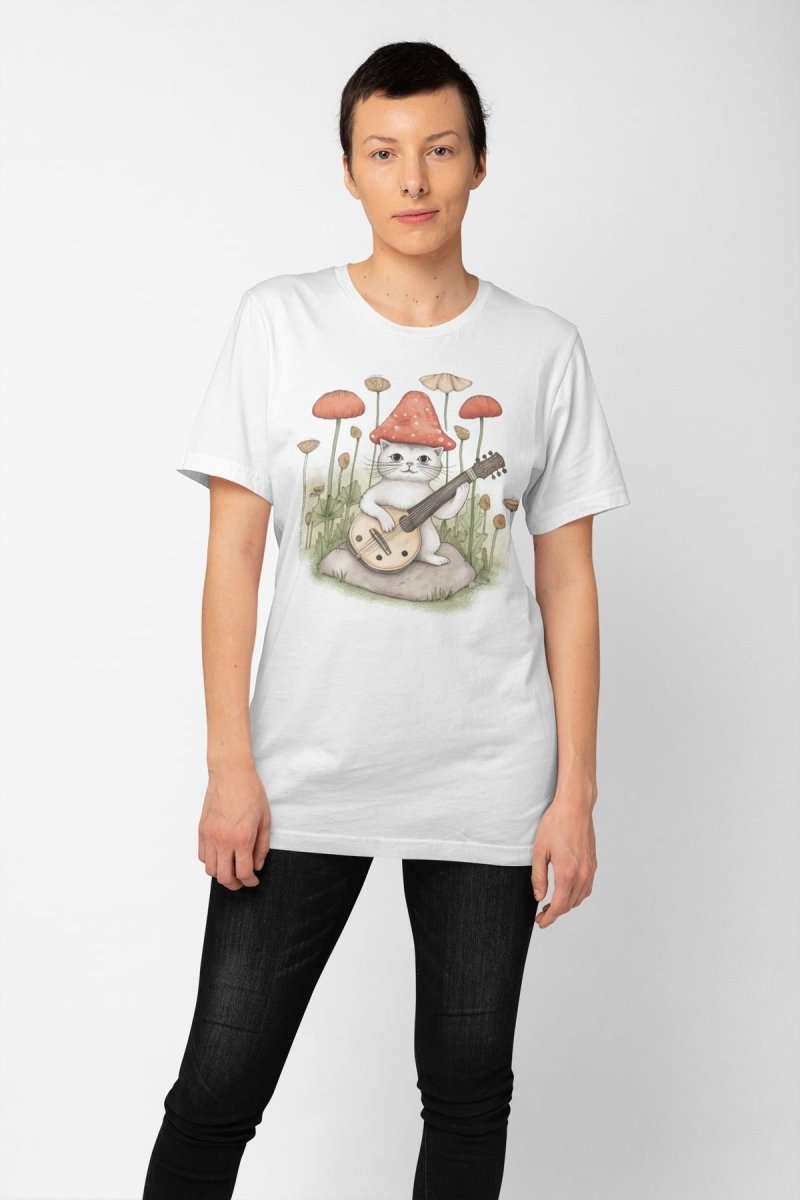 Cat Playing Banjo Unisex T-shirt