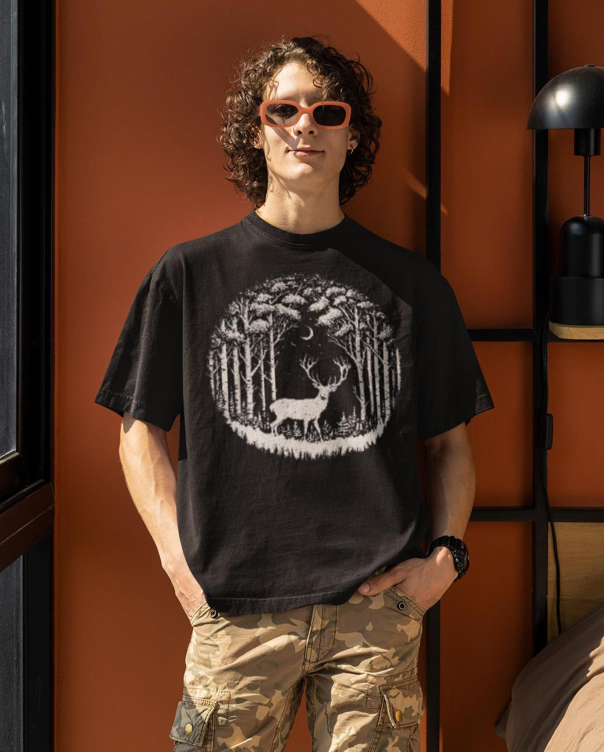 Mystical Deer Forest Unisex T-Shirt