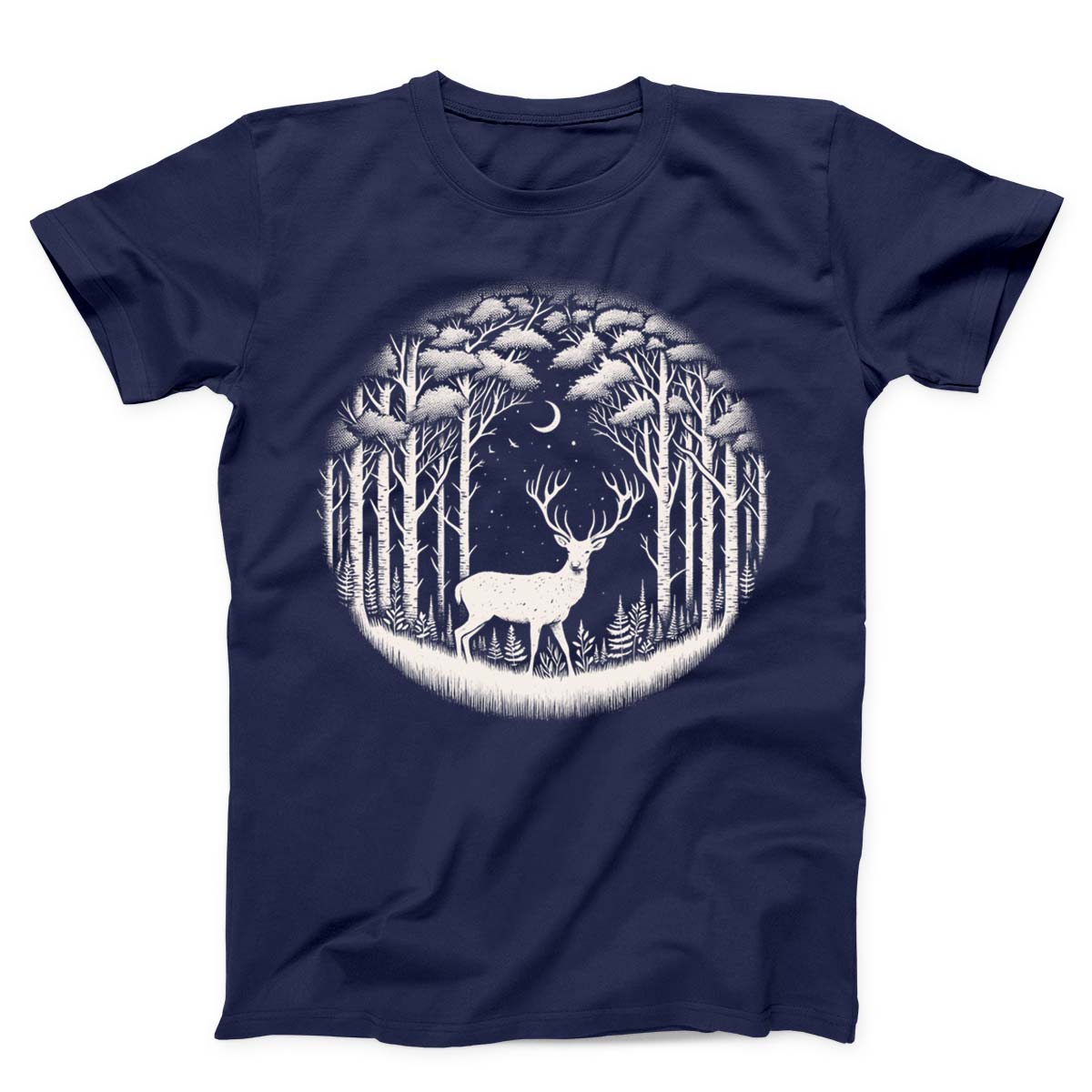 Mystical Deer Forest Unisex T-Shirt