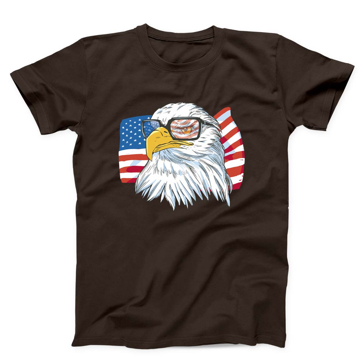 Patriotic Bald Eagle American Flag Unisex T-Shirt