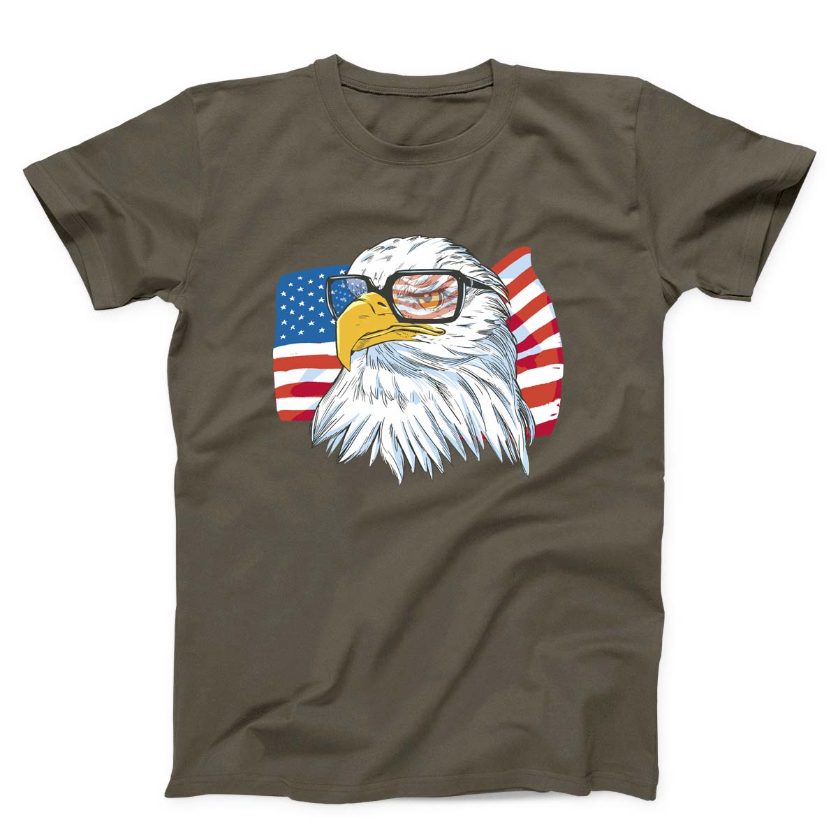 Patriotic Bald Eagle American Flag Unisex T-Shirt