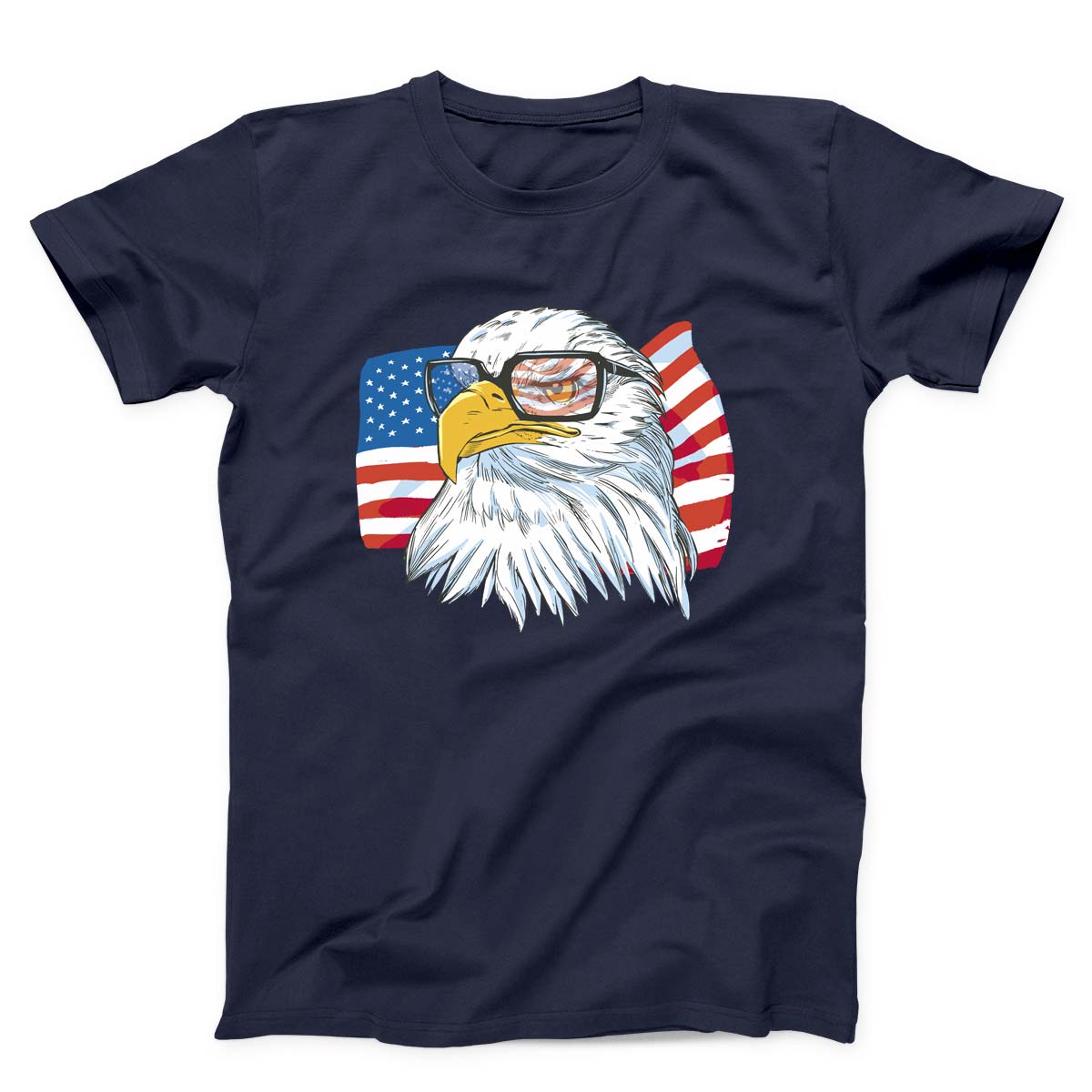 Patriotic Bald Eagle American Flag Unisex T-Shirt