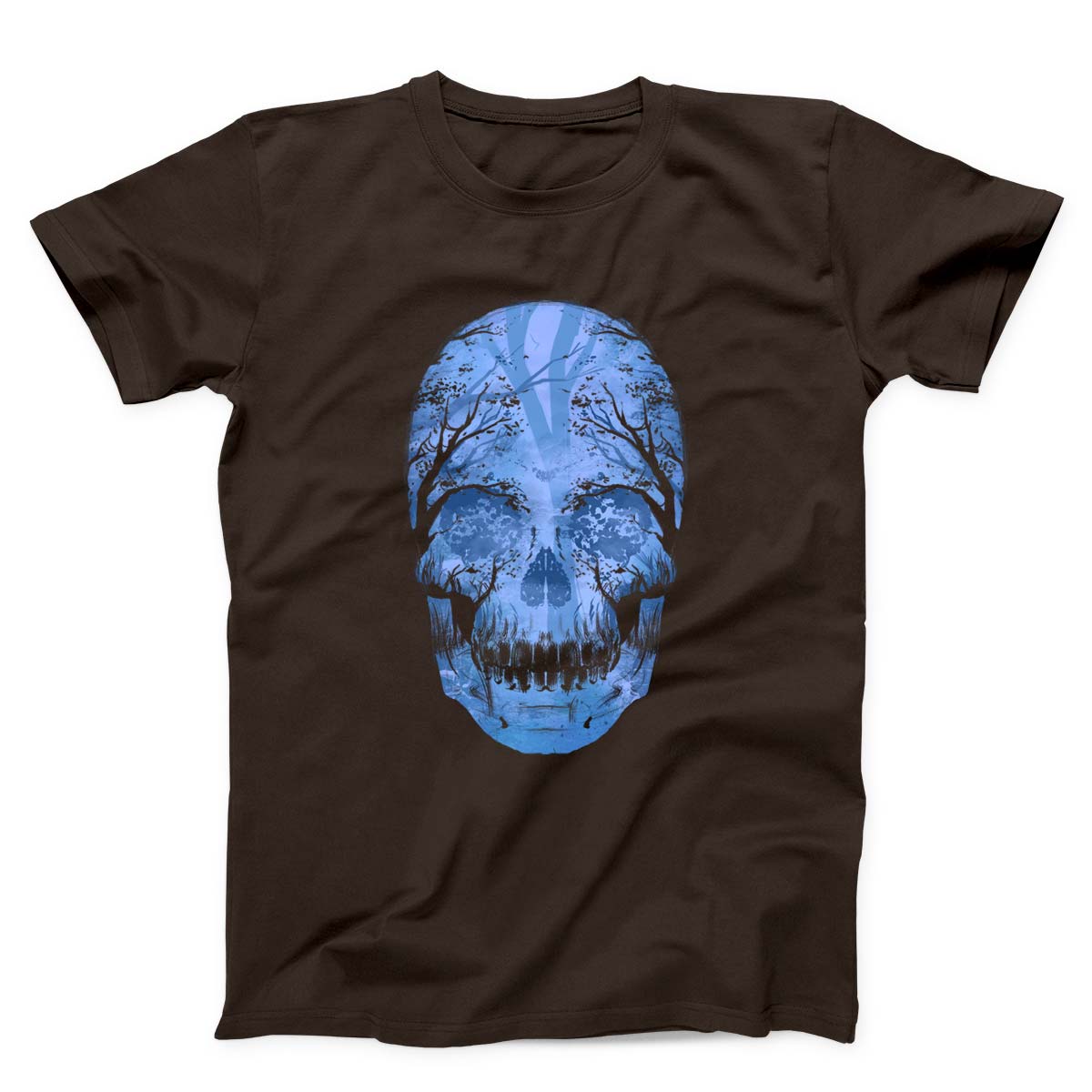Creepy Skull And Forest Unisex T-shirt