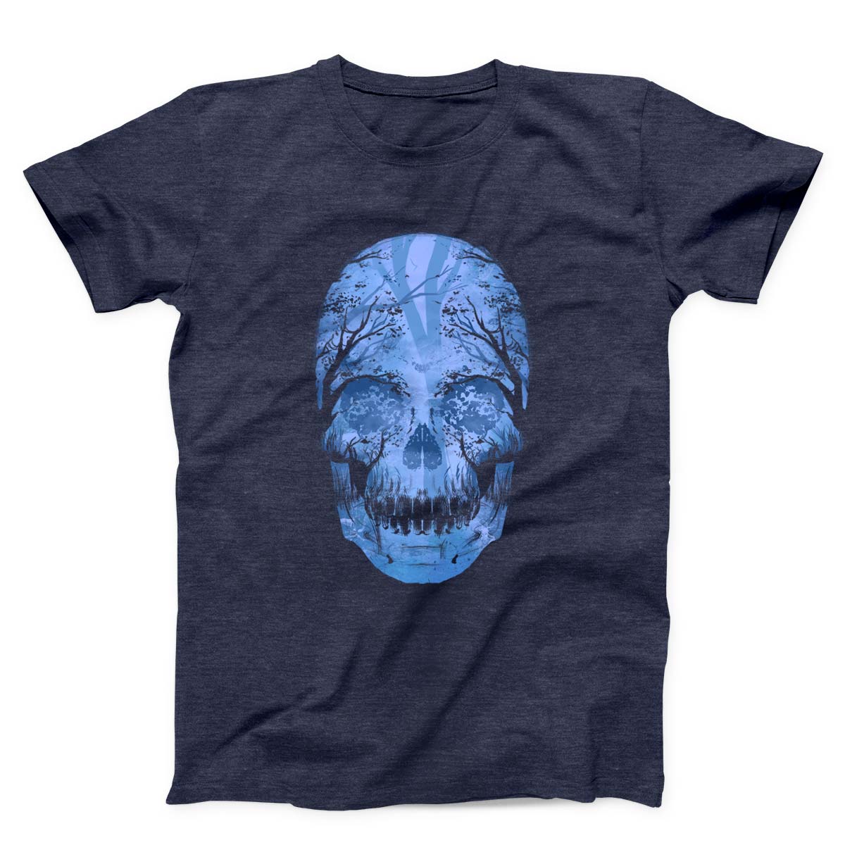 Creepy Skull And Forest Unisex T-shirt
