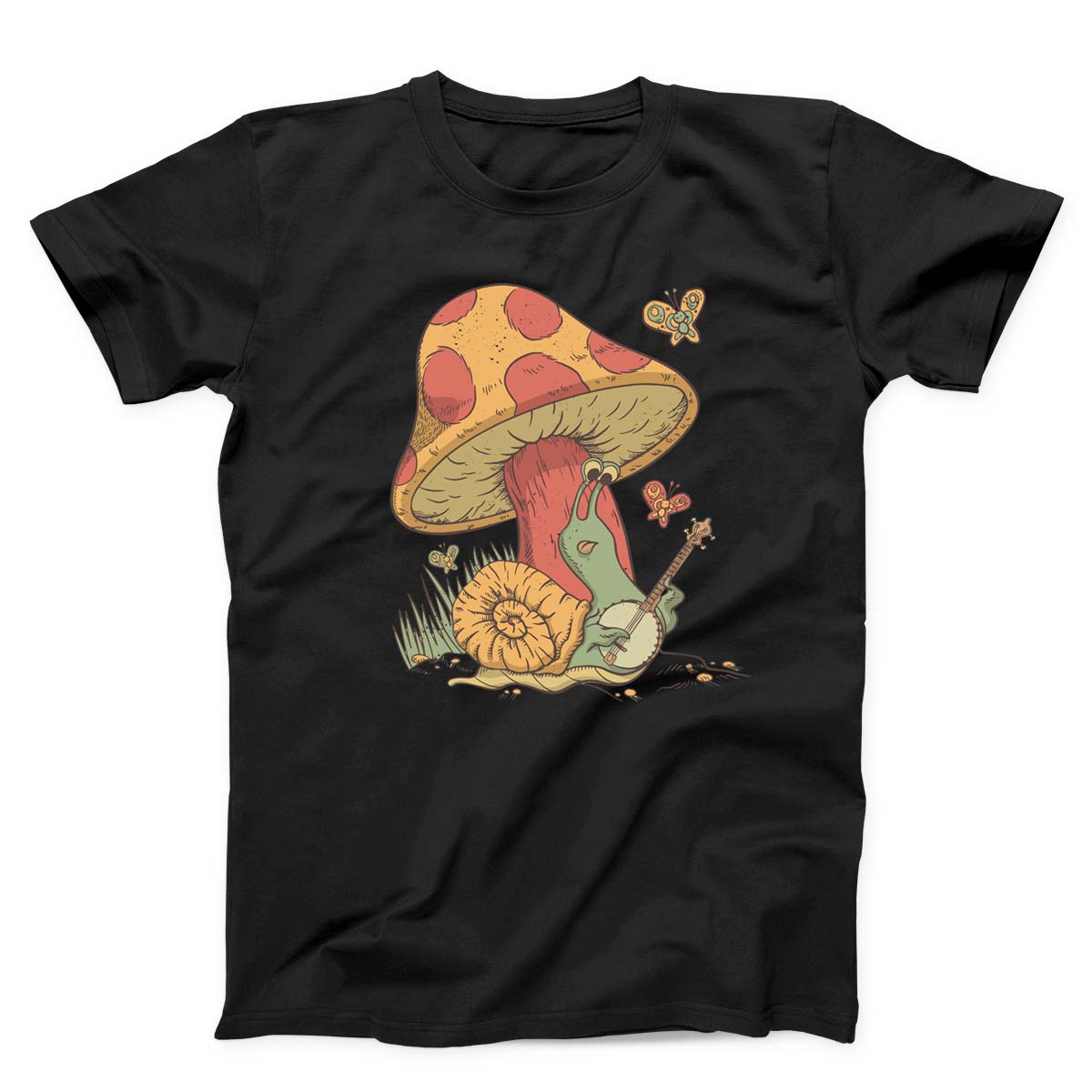 Snail Playing Banjo Unisex T-shirt