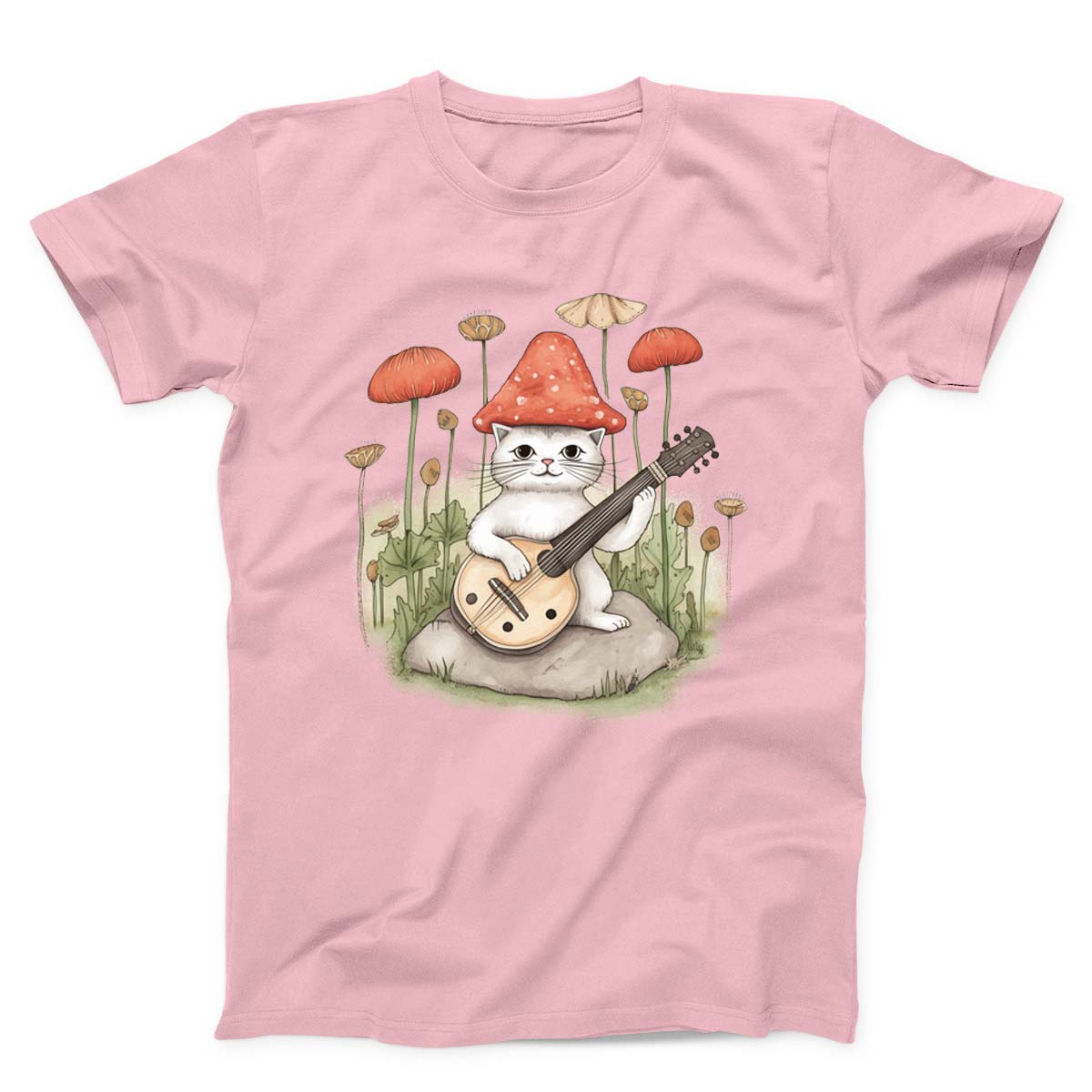Cat Playing Banjo Unisex T-shirt