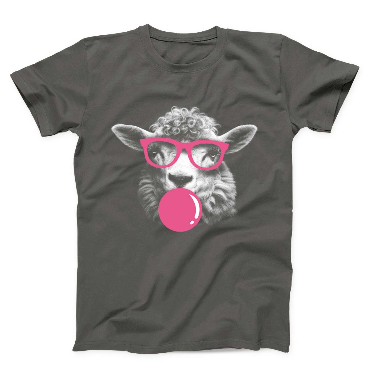 Sheep Monochrome Bubblegum Unisex T-shirt