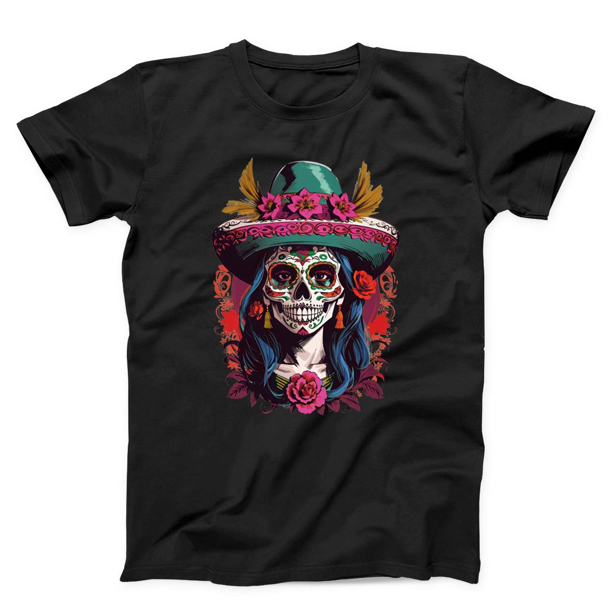 Catrina Portrait Skull Unisex T-shirt