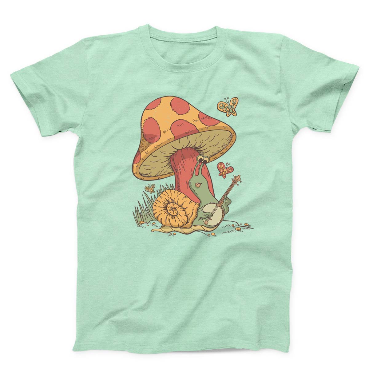 Snail Playing Banjo Unisex T-shirt