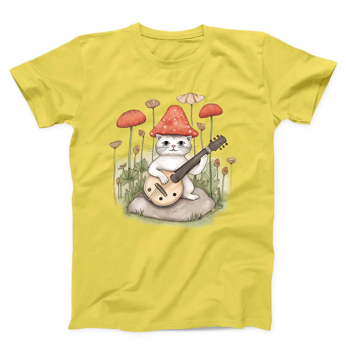 Cat Playing Banjo Unisex T-shirt