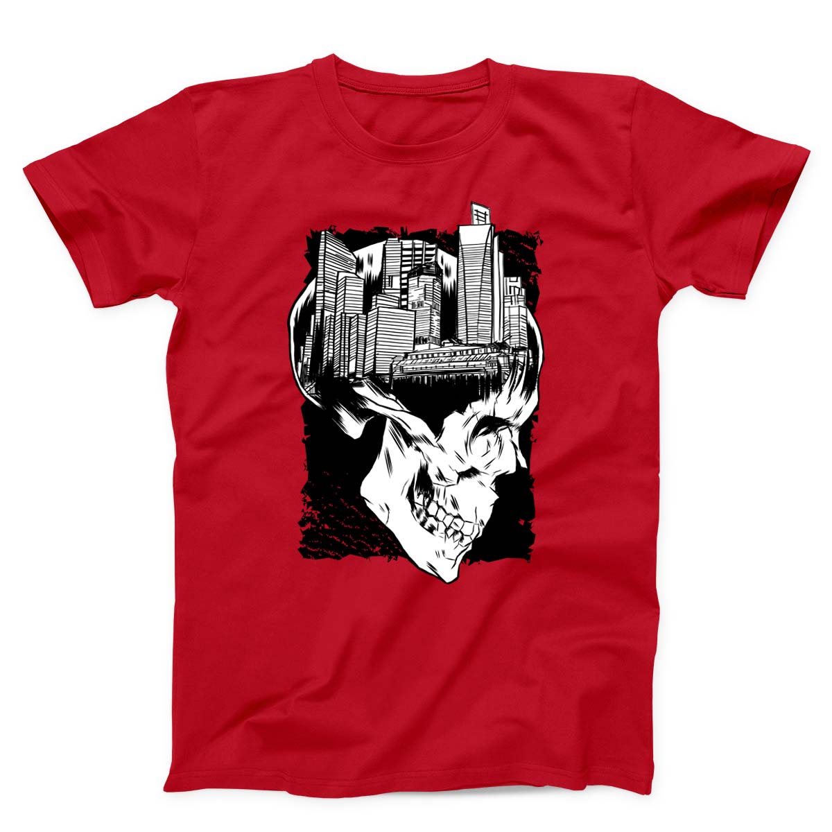 Urban Skull Cityscape Unisex T-Shirt