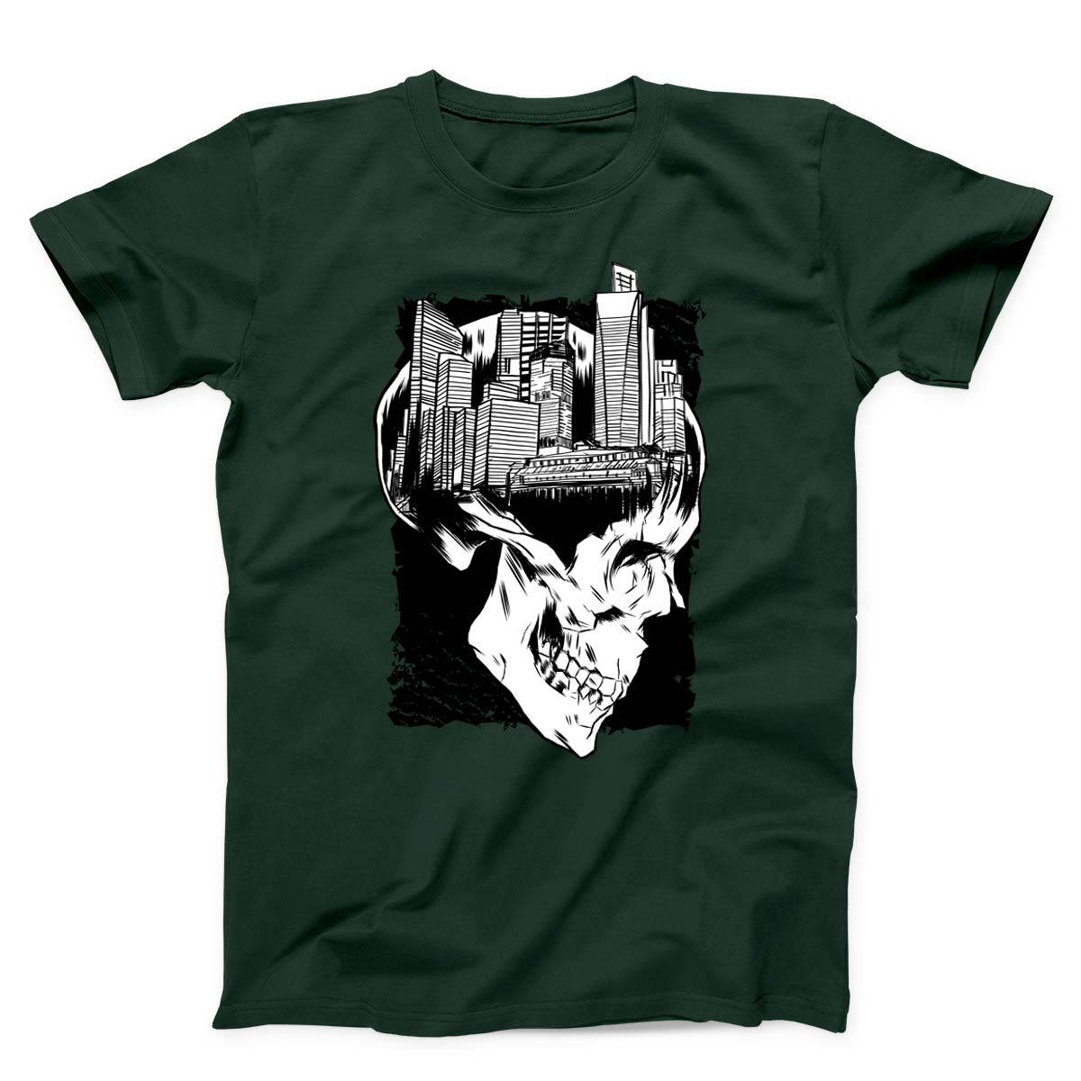 Urban Skull Cityscape Unisex T-Shirt