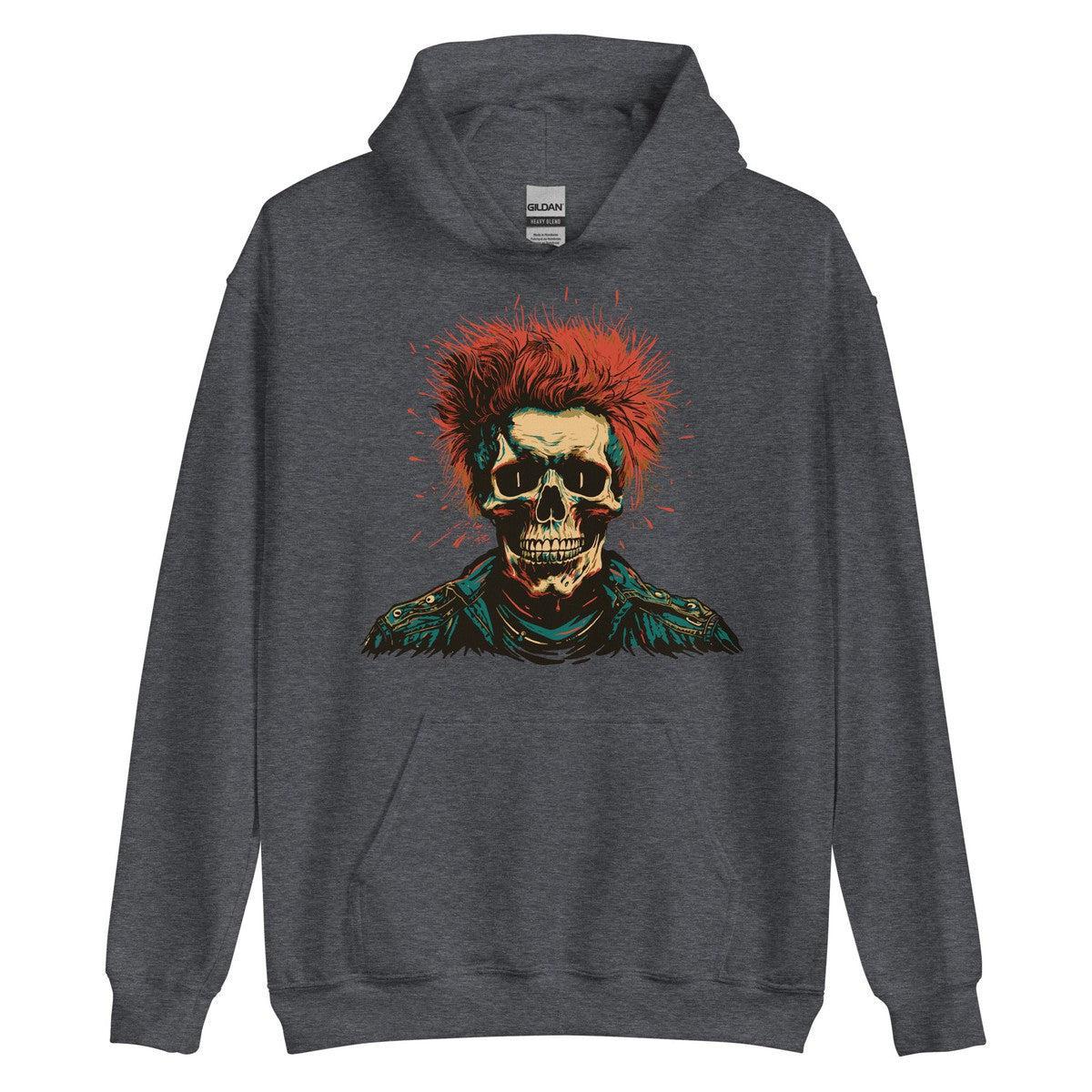 Redheaded Skeleton Punk Unisex Hoodie