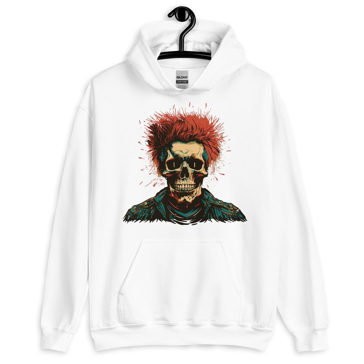Redheaded Skeleton Punk Unisex Hoodie