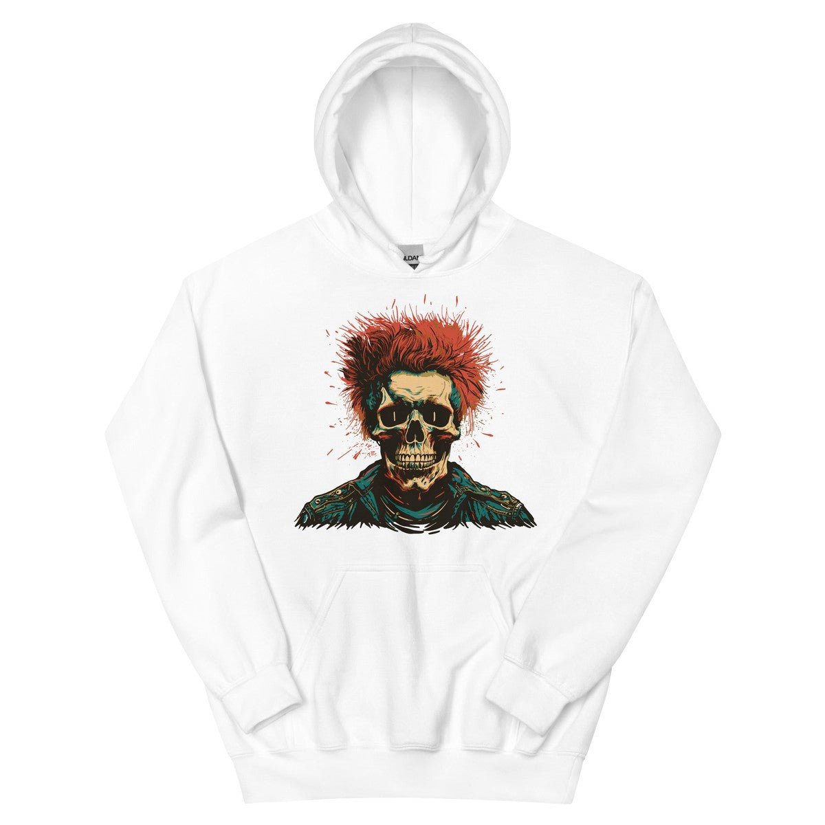 Redheaded Skeleton Punk Unisex Hoodie