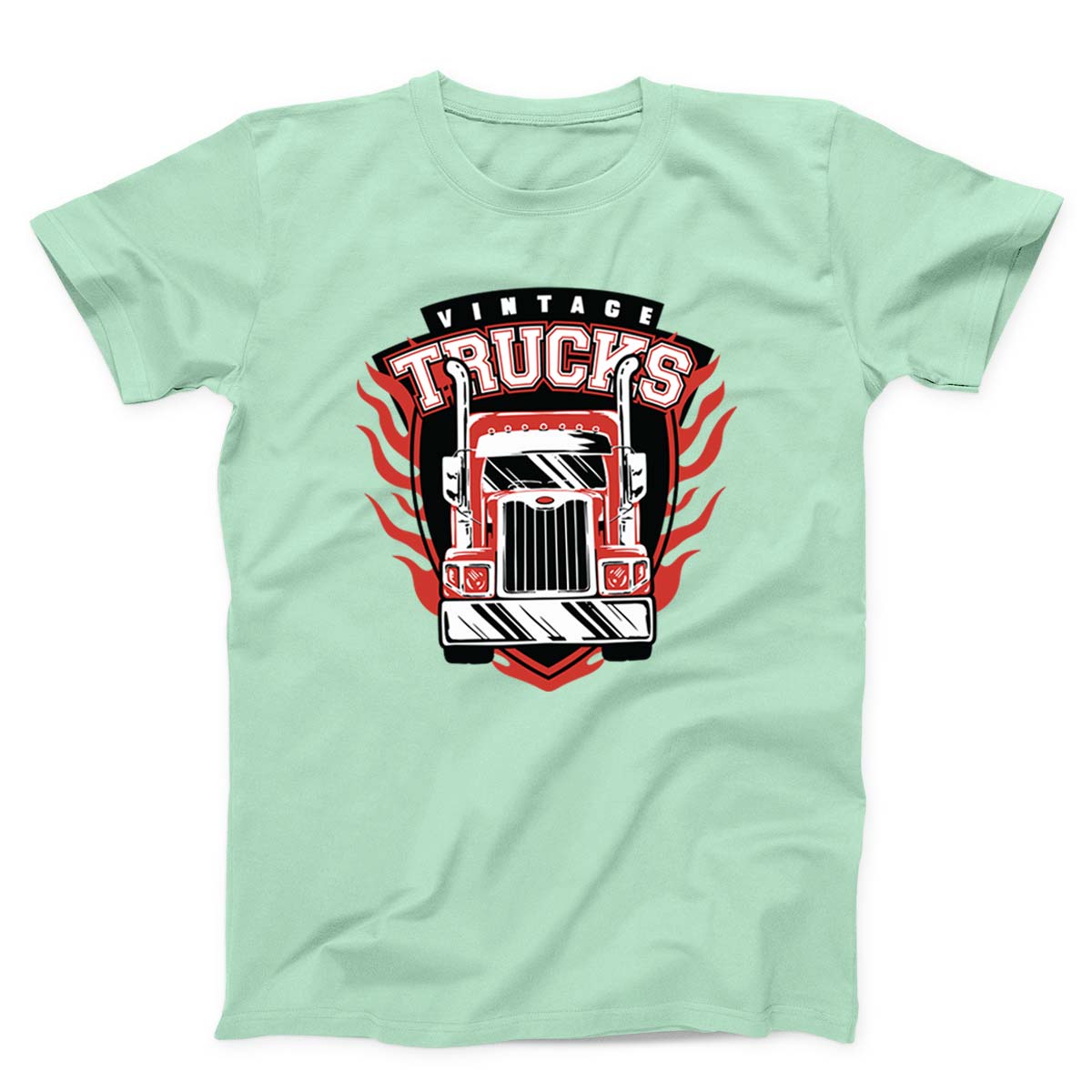 Vintage Red Truck Driving Forward Unisex T-shirt