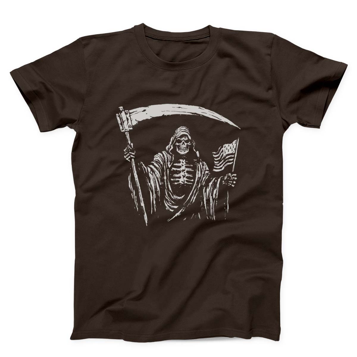 Grim Reaper USA Flag Unisex T-shirt