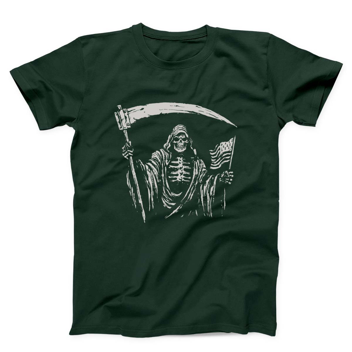 Grim Reaper USA Flag Unisex T-shirt