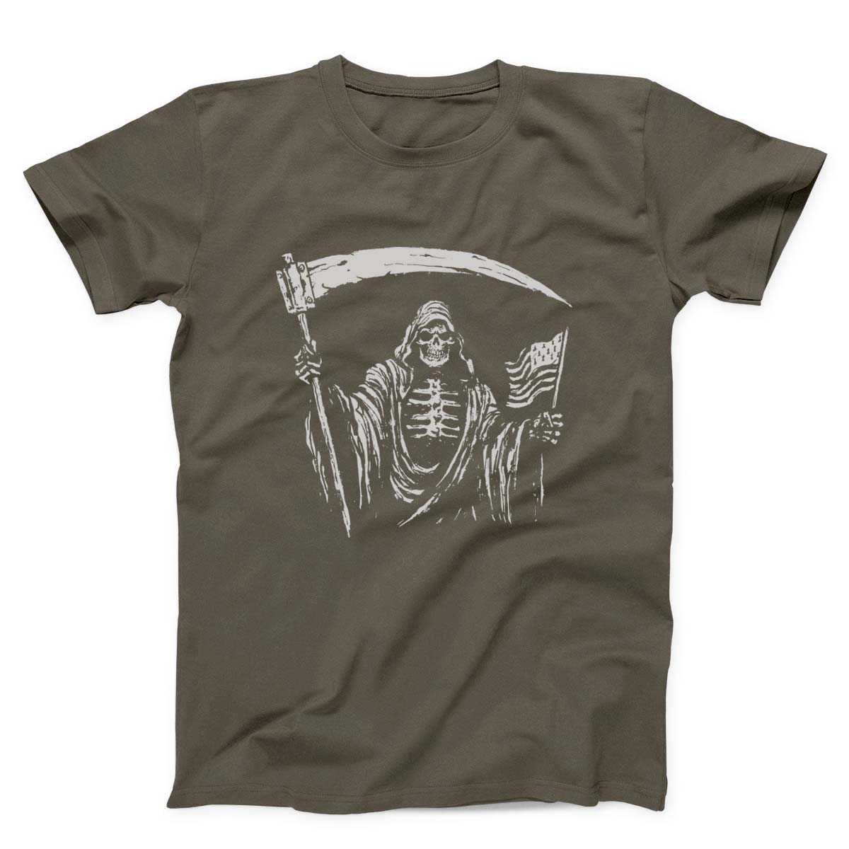 Grim Reaper USA Flag Unisex T-shirt