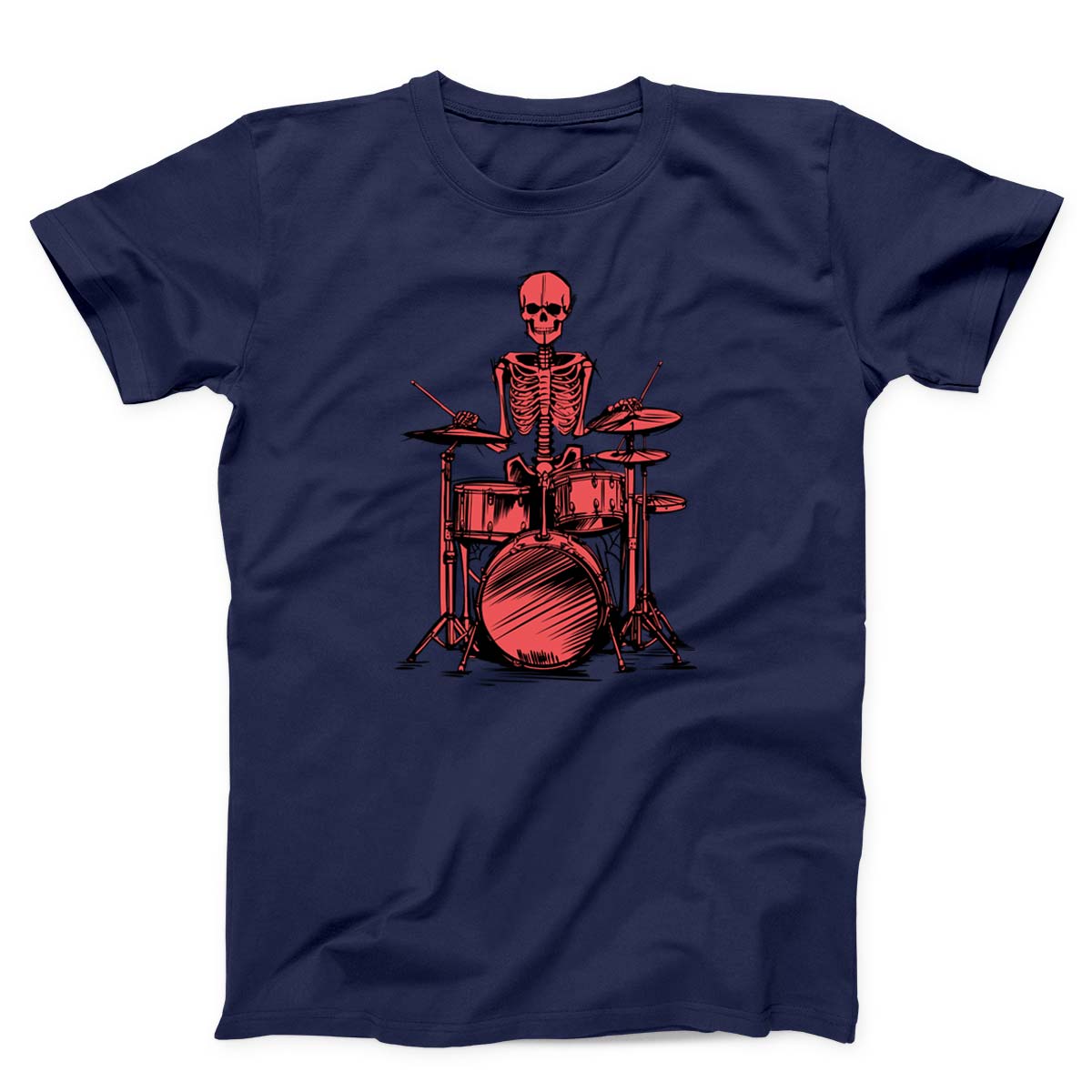 Rock And Roll Skeleton Drummer Unisex T-Shirt