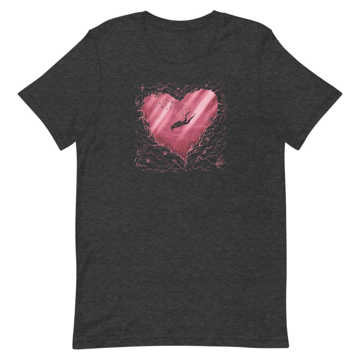 Scuba Diving Ocean Heart Unisex T-shirt