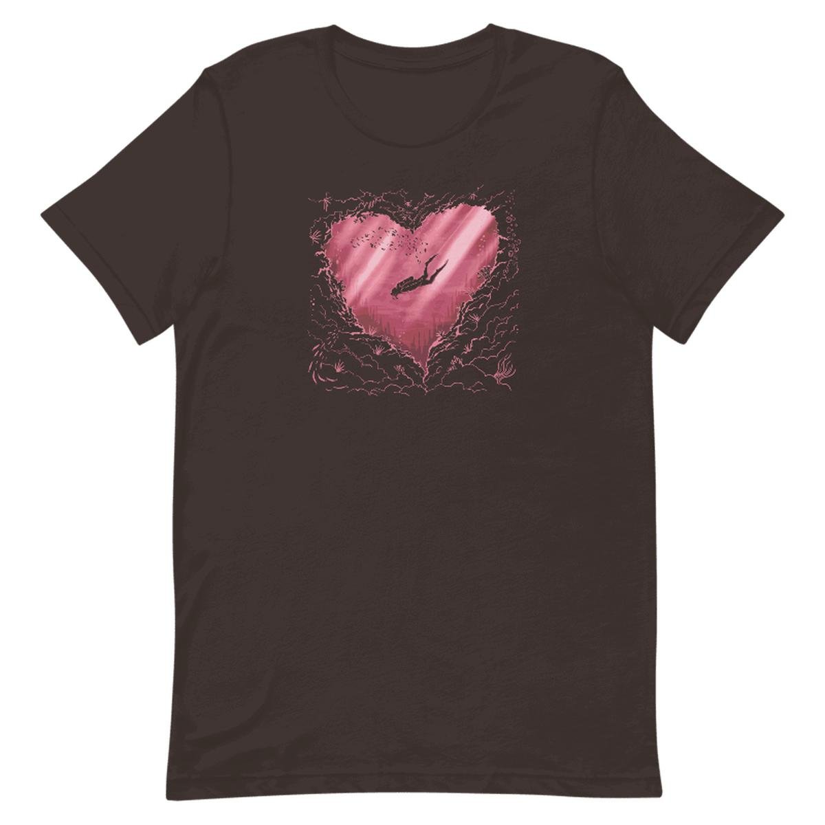 Scuba Diving Ocean Heart Unisex T-shirt