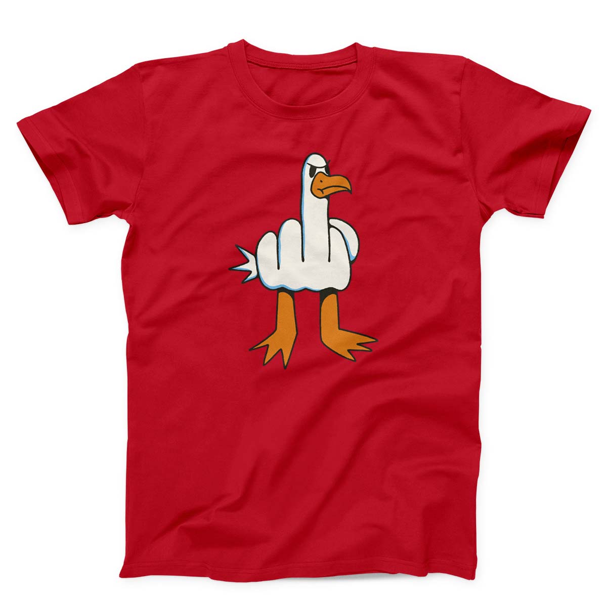 Seagull With Middle Finger Body Unisex T-shirt