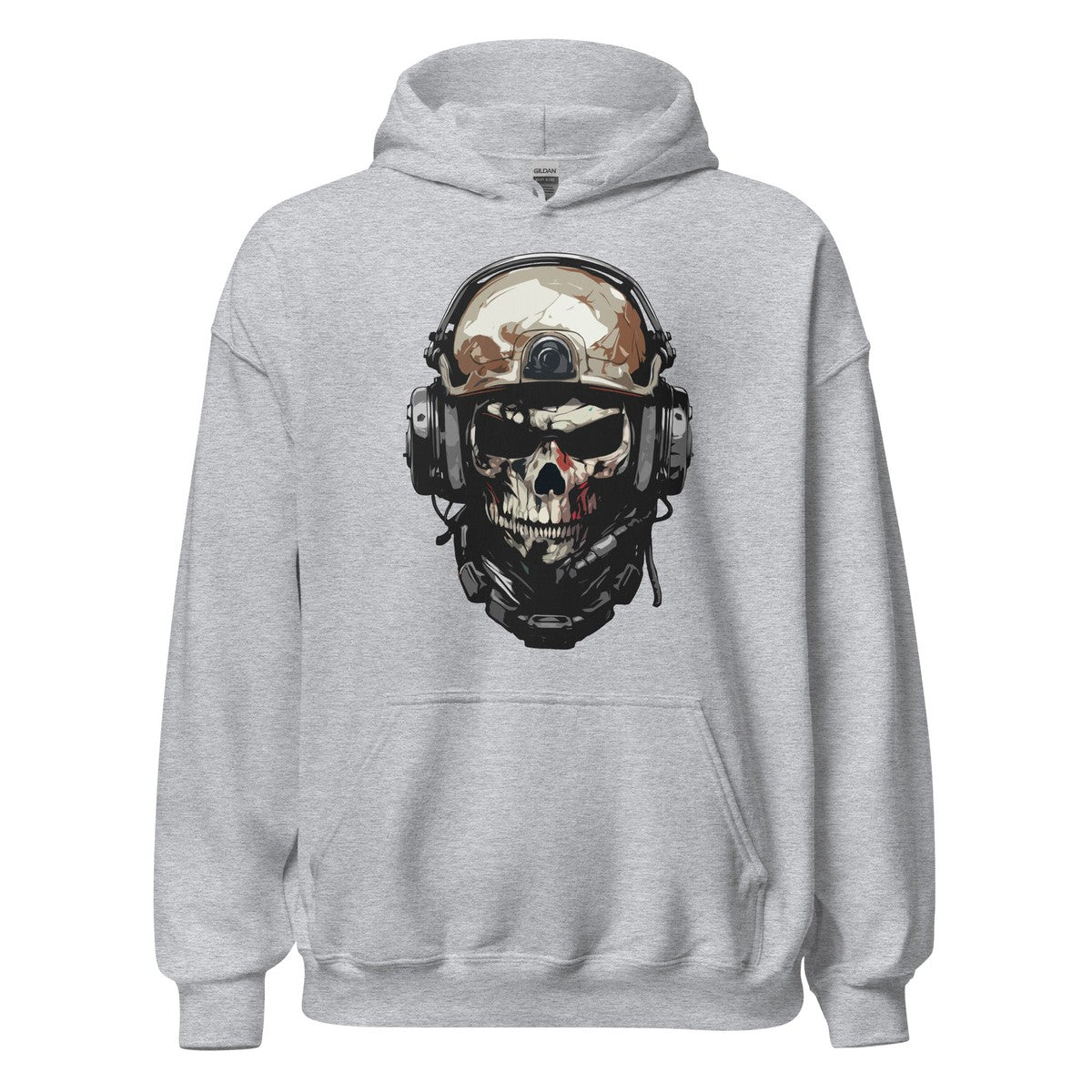 Skull Soldier Military Helmet Unisex Hoodie