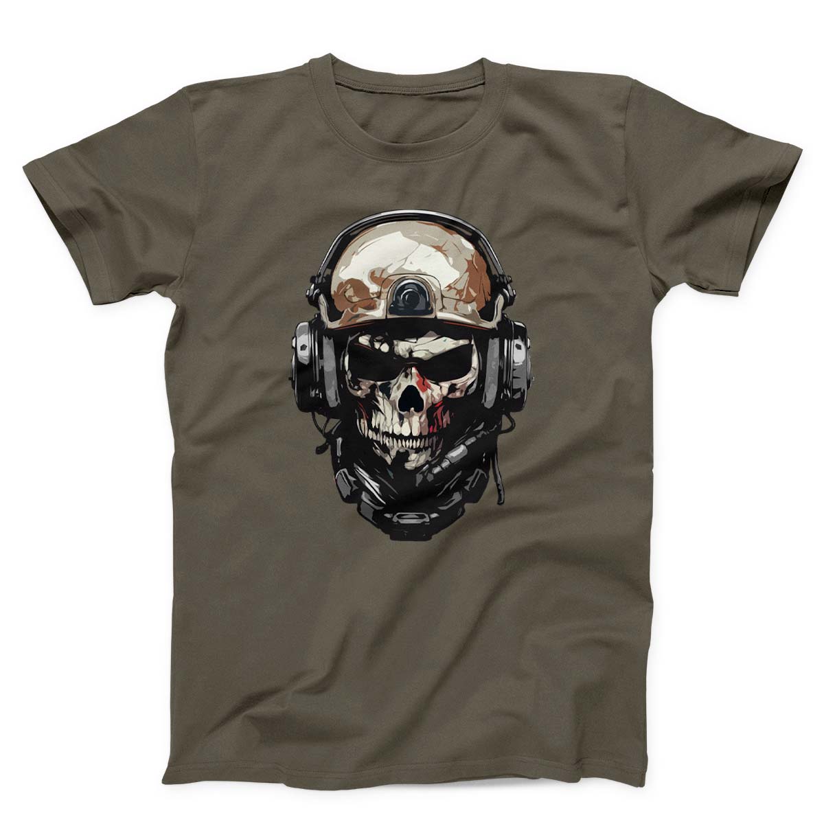 Skull Soldier Military Helmet Unisex T-shirt