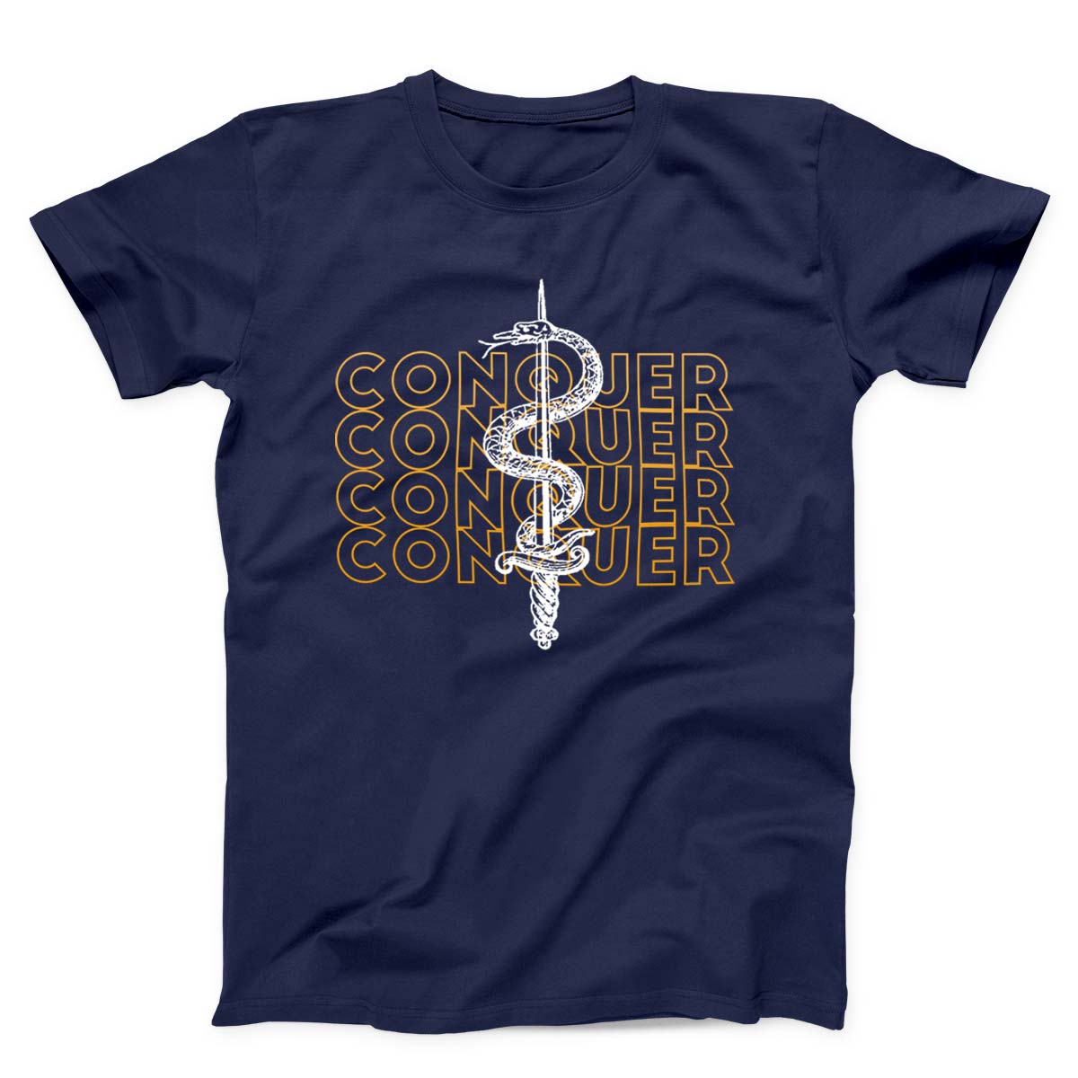 Snake And Sword Conquer Unisex T-Shirt