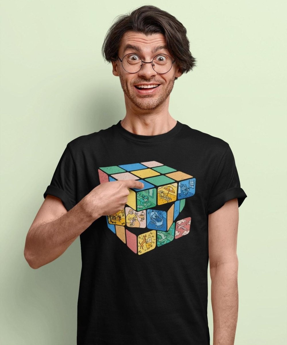 Rubik Cube With Different Pictures Unisex T-shirt