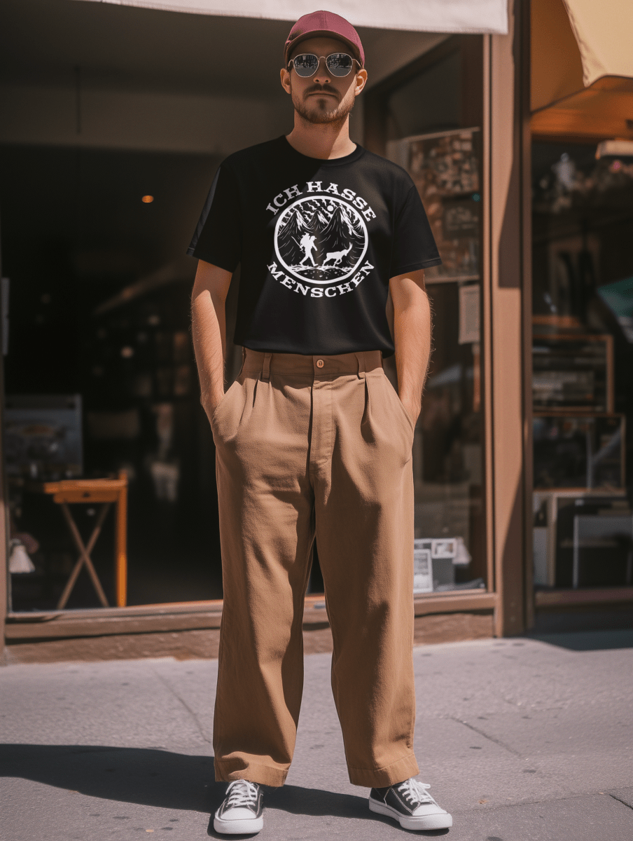 Hiking Man And Goat Unisex T-shirt