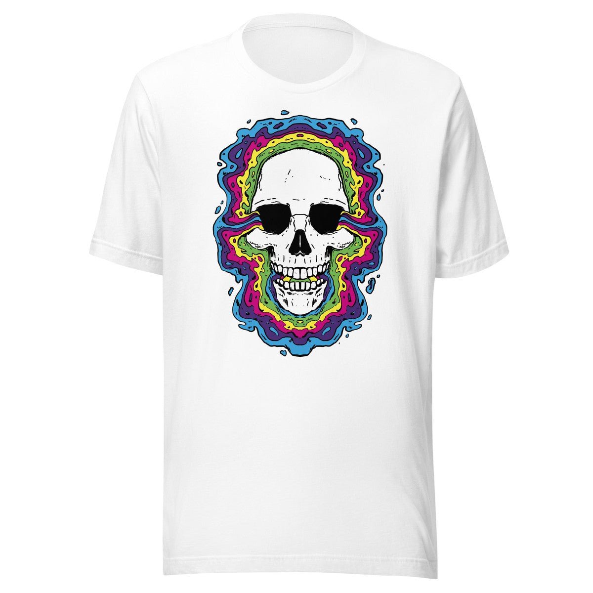 Trippy Psychedelic Skull Unisex T-shirt