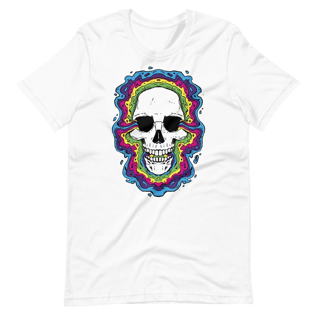 Trippy Psychedelic Skull Unisex T-shirt