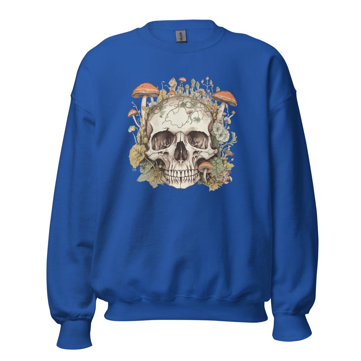 Skull With Mushrooms Unisex Sweatshirt